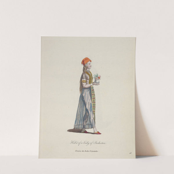 Habit of a lady of Indostan. Femme des Indes Orientales 4 (1757-1772) by Charles Grignion