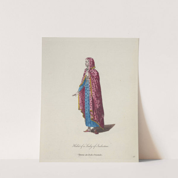 Habit of a lady of Indostan. Femme des Indes Orientales 5 (1757-1772) by Charles Grignion