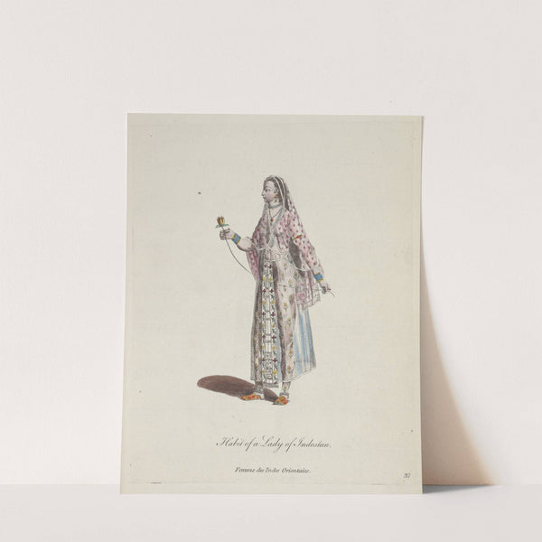 Habit of a lady of Indostan. Femme des Indes Orientales. (1757-1772) by Charles Grignion