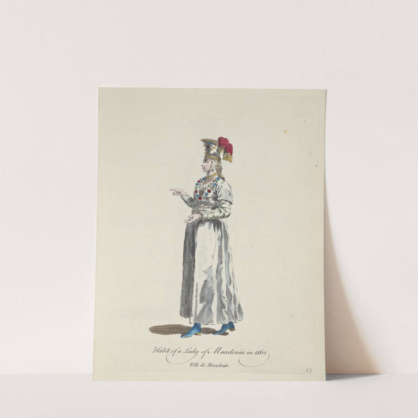 Habit of a lady of Macedonia in 1568. Fille de Macedoin. (1757-1772) by Charles Grignion