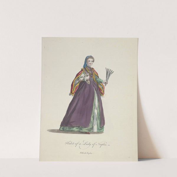 Habit of a lady of Naples. Fille de Naples. (1757-1772) by Charles Grignion