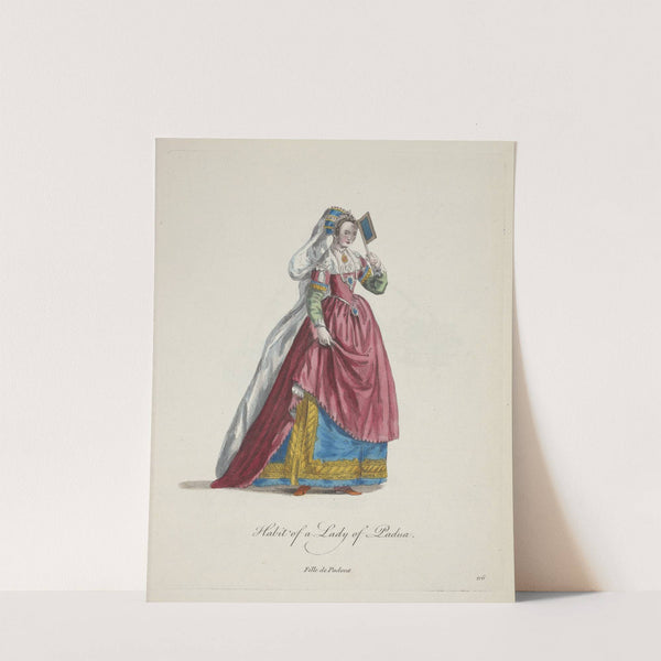 Habit of a lady of Padua. Fille de Padoue. (1757-1772) by Charles Grignion