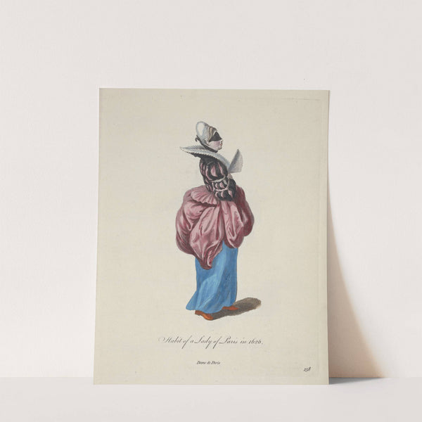 Habit of a lady of Paris in 1626. Dame de Paris. (1757-1772) by Charles Grignion