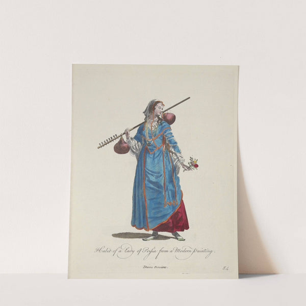 Habit of a lady of Persia from a modern painting. Dame Persiane. (1757-1772) by Charles Grignion