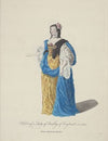 Habit of a lady of quality in England in 1640. Dame Angloisede qualité. (1757-1772)