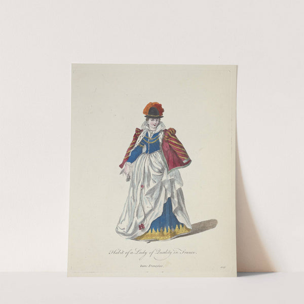 Habit of a lady of quality in France. Dame Françoise. (1757-1772) by Charles Grignion