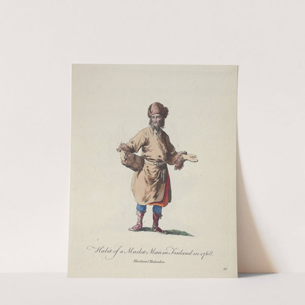 Habit of a market man in Finland in 1768. Marchand Finlandois. (1757-1772) by Charles Grignion