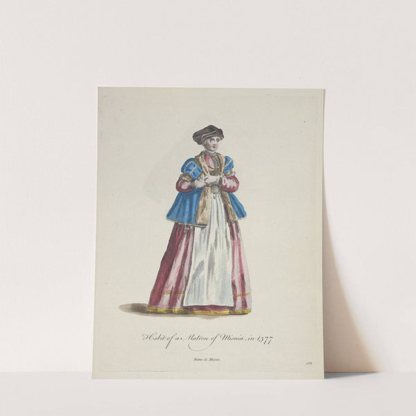 Habit of a matron of Misnia is 1577. Dame de Misnie. (1757-1772) by Charles Grignion