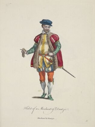 Habit of a merchant of Dantzic. Marchand de Dantzic. (1757-1772) — size preview