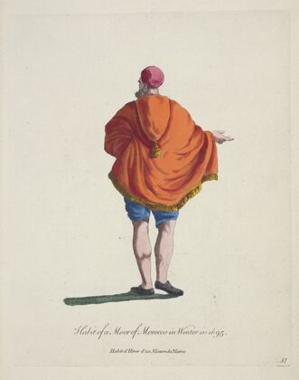 Habit of a Moor of Morocco in winter in 1695. Habit d’hiver d’un Maure de Moroc (1757-1772)