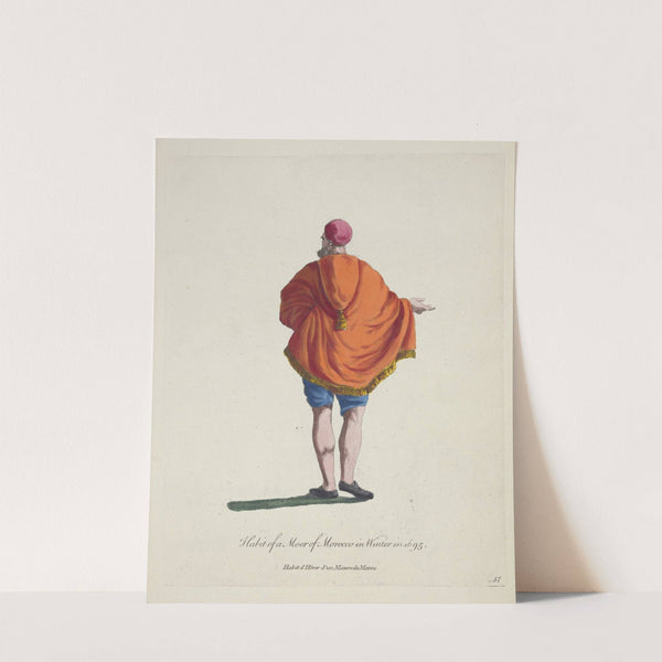 Habit of a Moor of Morocco in winter in 1695. Habit d’hiver d’un Maure de Moroc (1757-1772) by Charles Grignion