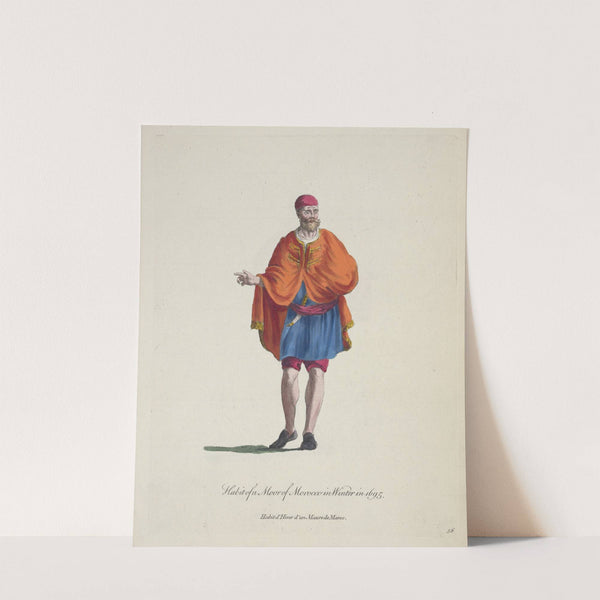 Habit of a Moor of Morocco in winter in 1695. Habit d’hiver d’un Maure de Moroc. (1757-1772) by Charles Grignion