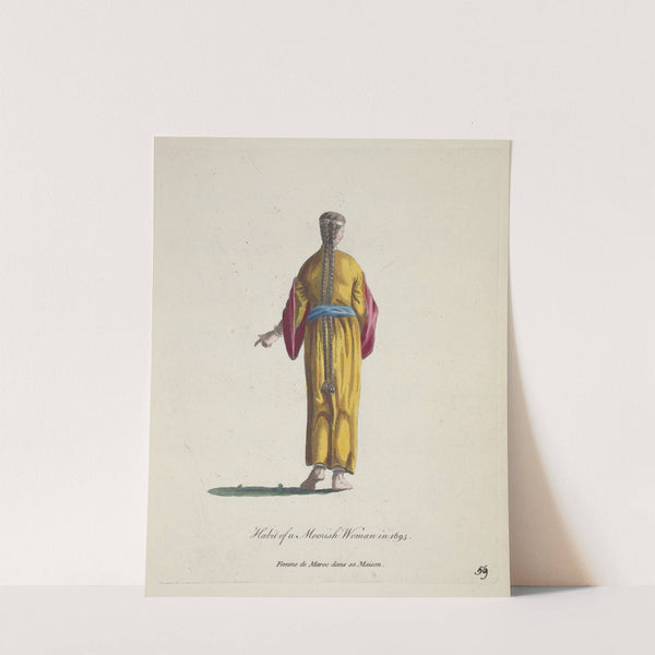 Habit of a Moorish woman in 1695. Femme de Maroc dans sa maison. (1757-1772) by Charles Grignion