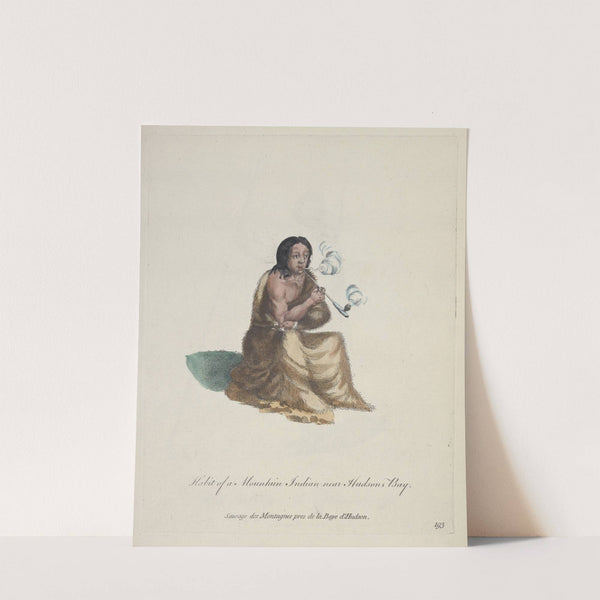 Habit of a mountain Indian near Hudson’s Bay. Sauvage des montagnes pres de la Baye d’Hudson. (1757-1772) by Charles Grignion