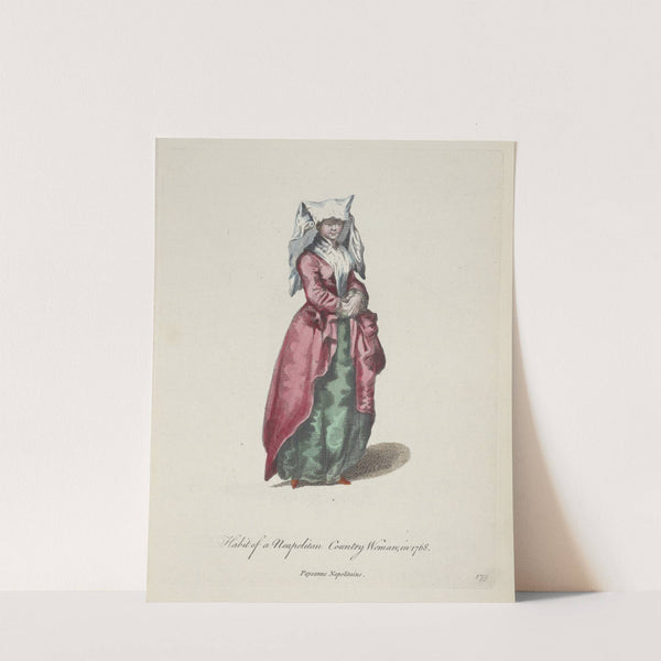 Habit of a Neapolitan country woman in 1768. Paysanne Napolitaine. (1757-1772) by Charles Grignion
