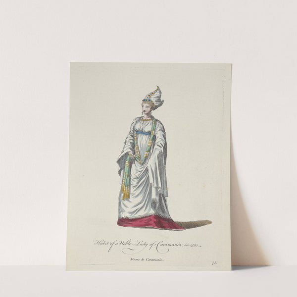 Habit of a noble lady of Caramania in 1581. Dame de Caramanie. (1757-1772) by Charles Grignion