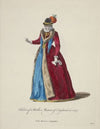 Habit of a noble matron of England in 1577. Noble matrone d’Angleterre. (1757-1772)