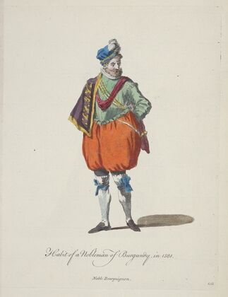 Habit of a nobleman of Burgundy in 1581. Noble Bourguignon. (1757-1772)
