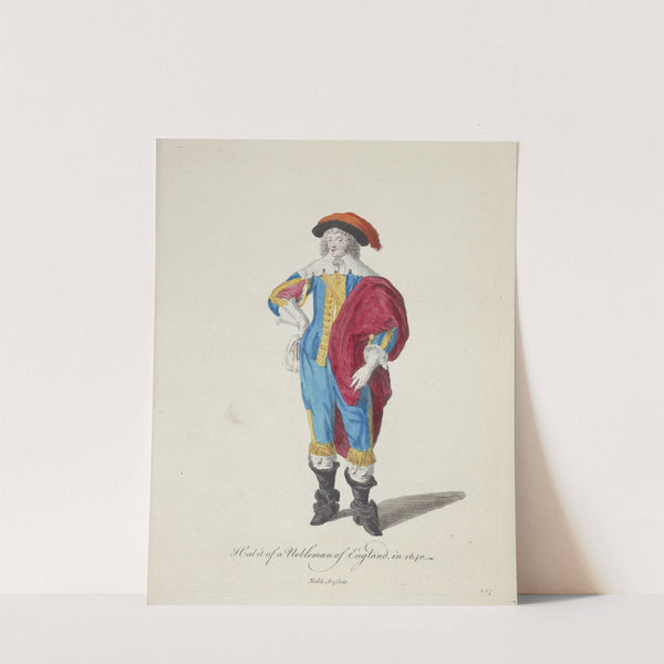 Habit of a nobleman of England in 1640. Noble Anglois. (1757-1772) by Charles Grignion