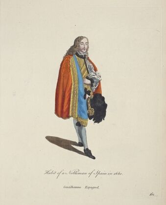 Habit of a nobleman of Spain in 1660. Gentilhomme Espagnol. (1757-1772)