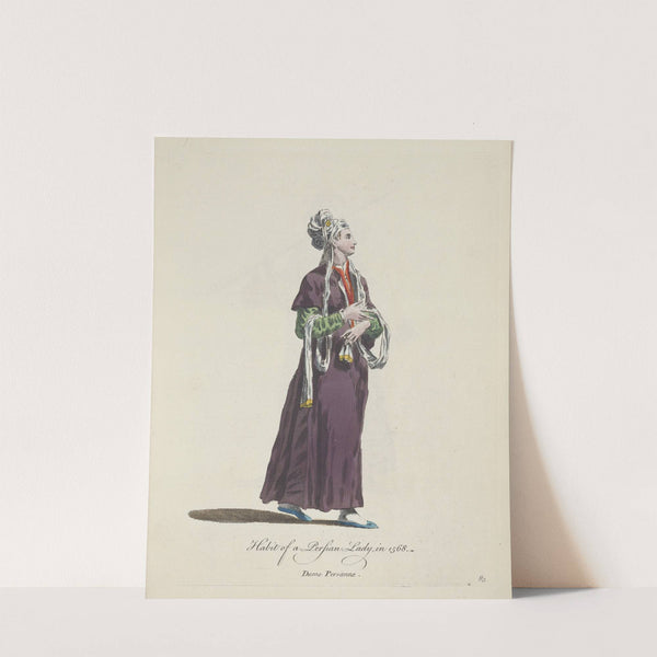 Habit of a Persian lady in 1568. Dame Persanne. (1757-1772) by Charles Grignion