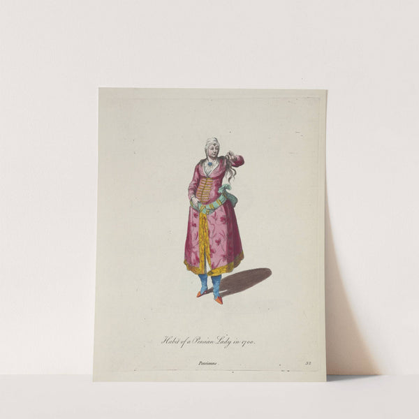 Habit of a Persian lady in 1700. Persienne. (1757-1772) by Charles Grignion