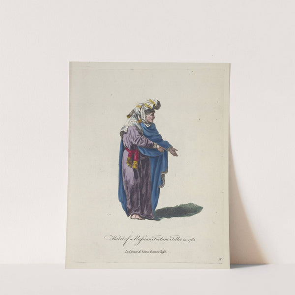 Habit of a Russian fortune teller in 1764. La diseuse de bonne avanture Russe. (1757-1772) by Charles Grignion