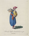 Habit of a Russian market woman in 1768. Marchande Russe. (1757-1772)
