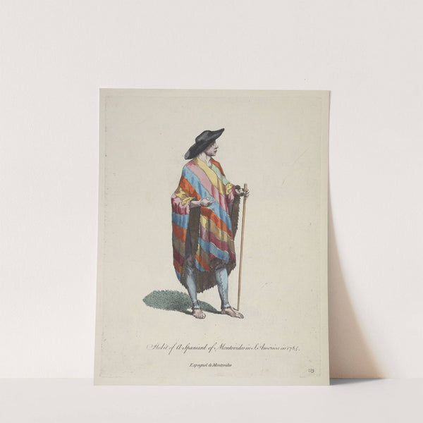 Habit of a Spaniard of Montevideo in South America in 1764. Espagnol de Montevideo (1757-1772) by Charles Grignion