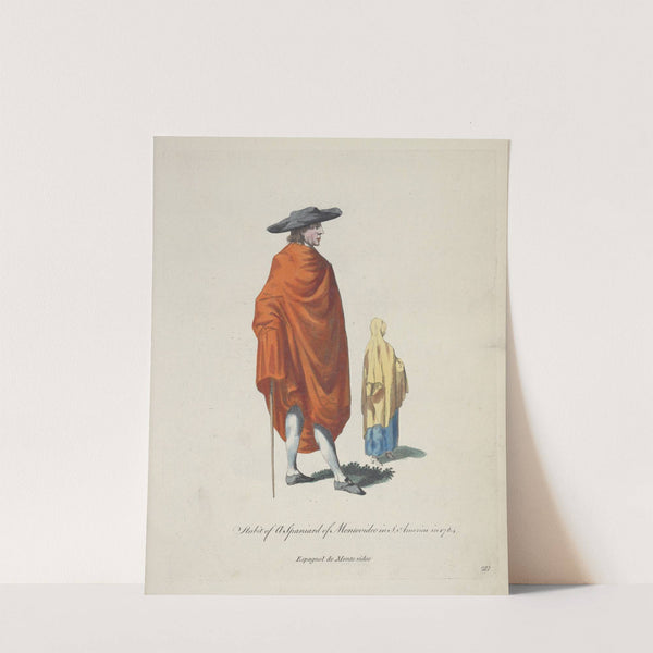 Habit of a Spaniard of Montevideo in South America in 1764. Espagnol de Montevideo. (1757-1772) by Charles Grignion