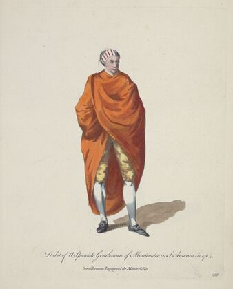 Habit of a Spanish gentleman of Montevideo in South America in 1764 (1757-1772)