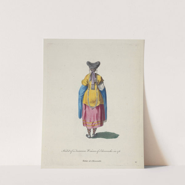 Habit of a Tartarian woman of Schouvache in 1768. Tartare de Schouvache. (1757-1772) by Charles Grignion