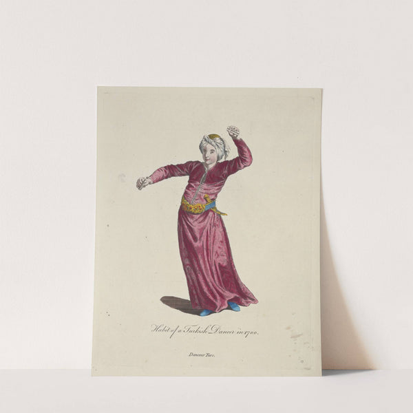 Habit of a Turkish dancer in 1700. Danceur Turc. (1757-1772) by Charles Grignion