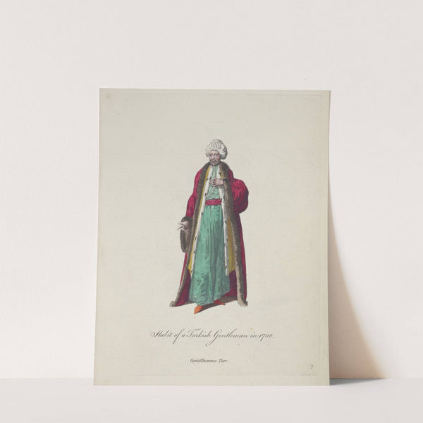 Habit of a Turkish gentleman in 1700. Gentillhomme Turc. (1757-1772) by Charles Grignion