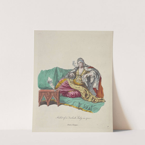 Habit of a Turkish lady in 1700. Dame Turque. (1757-1772) by Charles Grignion
