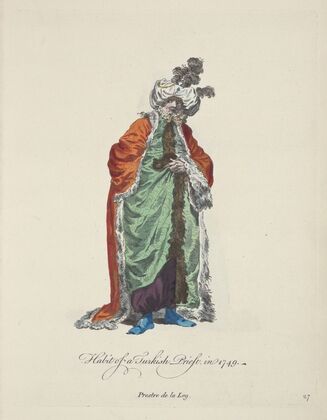 Habit of a Turkish priest, in 1749. Prestre de la loy. (1757-1772)