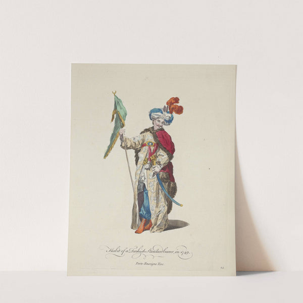 Habit of a Turkish standardbearer, in 1749. Porte-Enseigne Turc. (1757-1772) by Charles Grignion