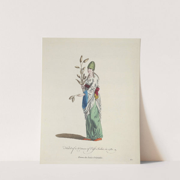 Habit of a woman of East India in 1581. Femme des Indes Orientales. (1757-1772) by Charles Grignion