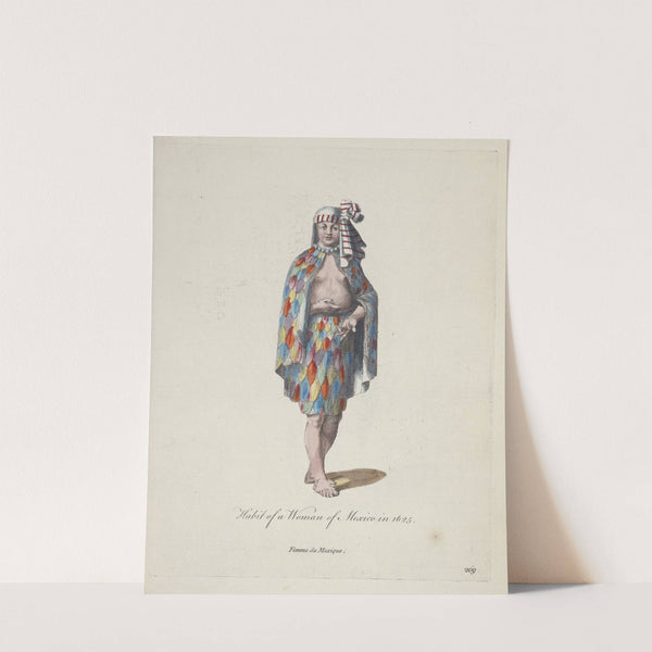 Habit of a woman of Mexico in 1625. Femme du Mexique. (1757-1772) by Charles Grignion