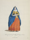 Habit of a woman of quality of Cologne in 1640. Demoiselle de Cologne. (1757-1772)