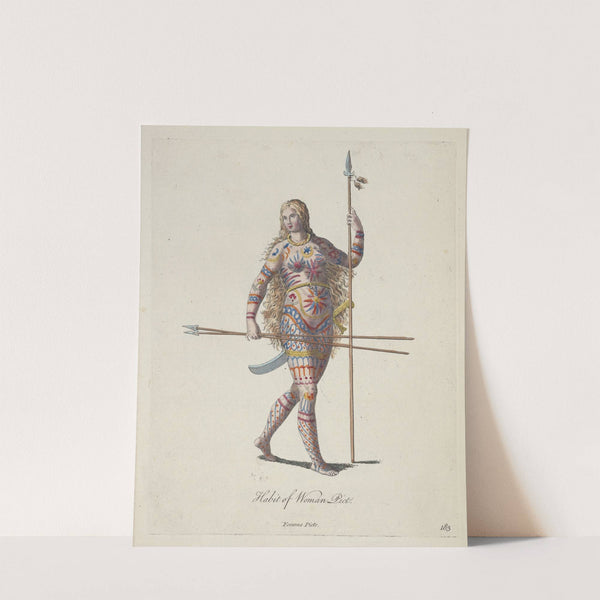 Habit of a woman Pict. Femme Picte. (1757-1772) by Charles Grignion