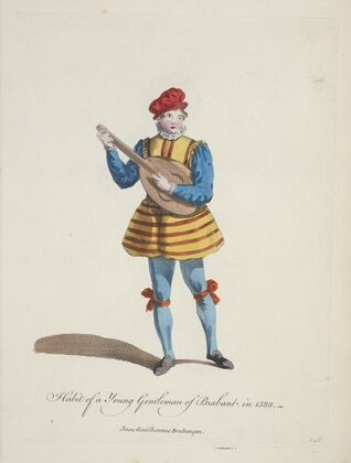 Habit of a young gentleman of Brabant in 1588. Jeune gentilhomme Brabançon. (1757-1772)