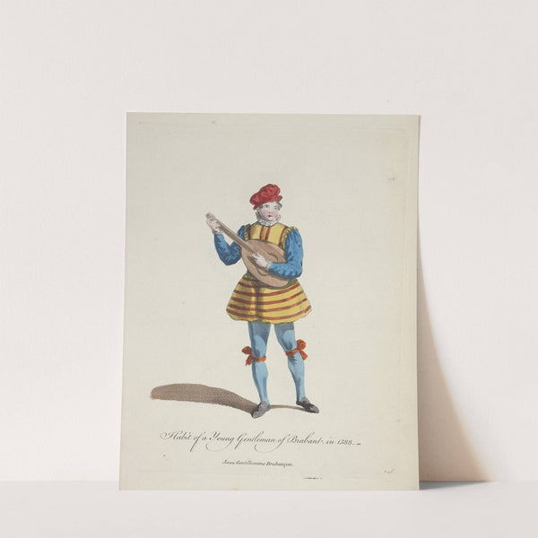 Habit of a young gentleman of Brabant in 1588. Jeune gentilhomme Brabançon. (1757-1772) by Charles Grignion