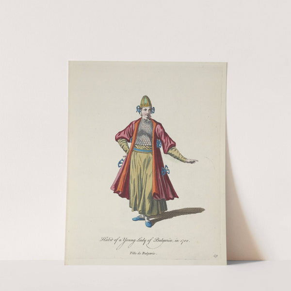 Habit of a young lady of Bulgaria in 1700. Fille de Bulgarie. (1757-1772) by Charles Grignion