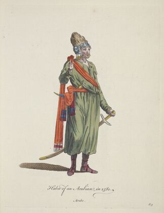 Habit of an Arabian in 1581. Arabe. (1757-1772)