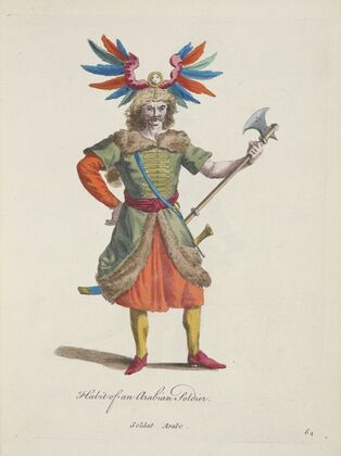 Habit of an Arabian soldier. Soldat Arabe. (1757-1772)