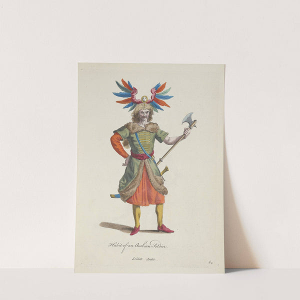 Habit of an Arabian soldier. Soldat Arabe. (1757-1772) by Charles Grignion