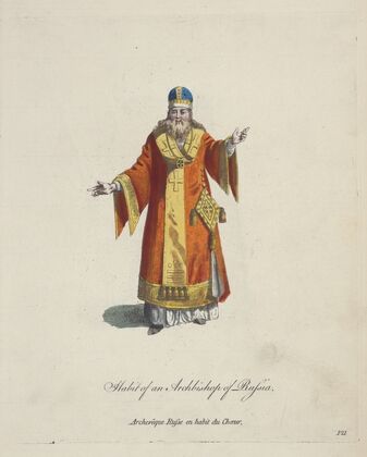 Habit of an archbishop of Russia. Archrêque Russe en habit du choeur. (1757-1772)