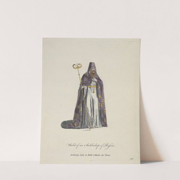 Habit of an archbishop of Russia. Archrêque Russe en habit ordinaire du choeur. (1757-1772) by Charles Grignion