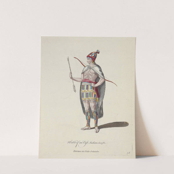 Habit of an East Indian in 1581. Habitant des Indes Orientales. (1757-1772) by Charles Grignion